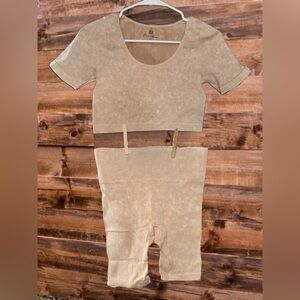 Paradise Crop Top & Biker Short Outfit